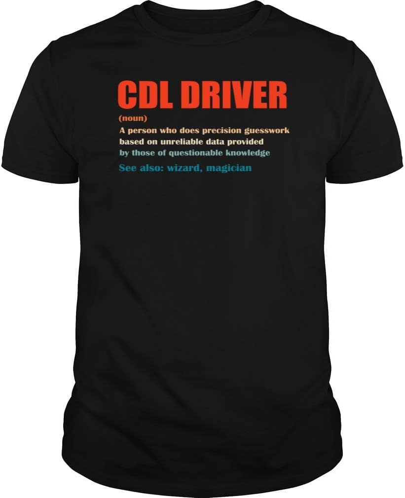 Cdl Driver Precision Queswork Job Title Vintage - Unisex Tee - Black