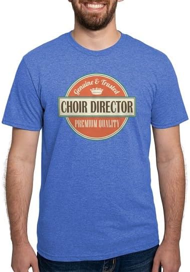 CafePress Choir Director Music T Shirt Men's Deluxe Tri-Blend T-Shirt - Heather Blue