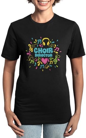 CafePress Choir Director Music Women's Classic T Shirt Women's Relaxed Fit Classic Cotton T-Shirt - Black