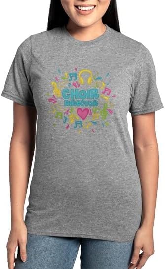 CafePress Choir Director Music Women's Classic T Shirt Women's Relaxed Fit Classic Cotton T-Shirt - Heather Gray