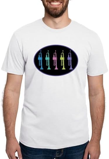 CafePress Trumpet Player Musician Men's Deluxe T Shirt Men's Deluxe Tri-Blend T-Shirt - White