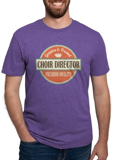 CafePress Choir Director Music T Shirt Men's Deluxe Tri-Blend T-Shirt - Heather Purple
