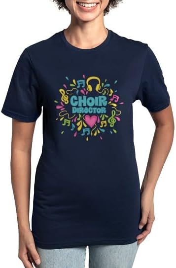 CafePress Choir Director Music Women's Classic T Shirt Women's Relaxed Fit Classic Cotton T-Shirt - Navy