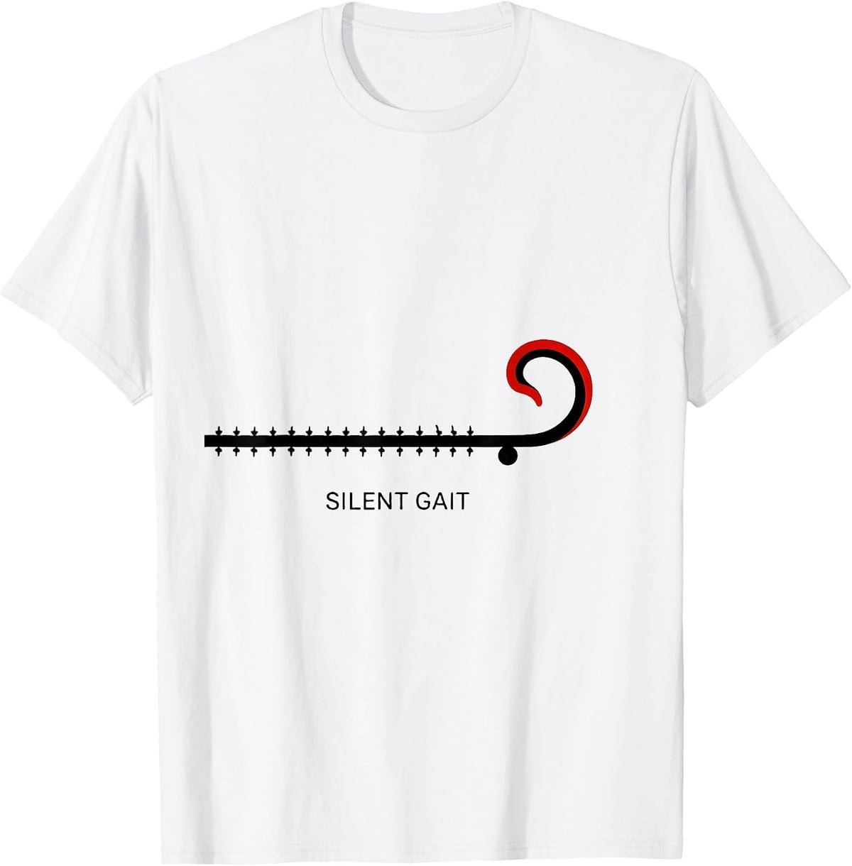 Men's Silent Gait Funny Physical Therapist Christmas Rehab Humor T-Shirt - White