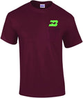 Daylight Sales Burlington Northern Embroidered Pocket Tee [p46] - Maroon