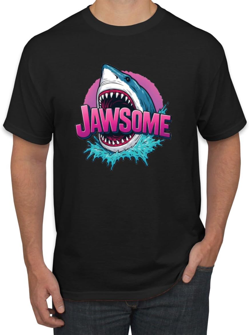 Jawsome Shark Shirt – 1975 Inspired by Shark Movie Fan Humor Men's T-Shirt - Black
