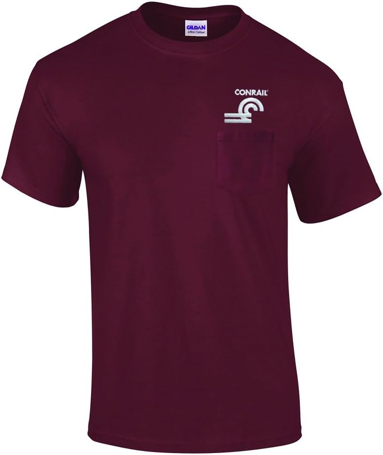 Daylight Sales Conrail Herald Embroidered Pocket Tee [p23] - Maroon