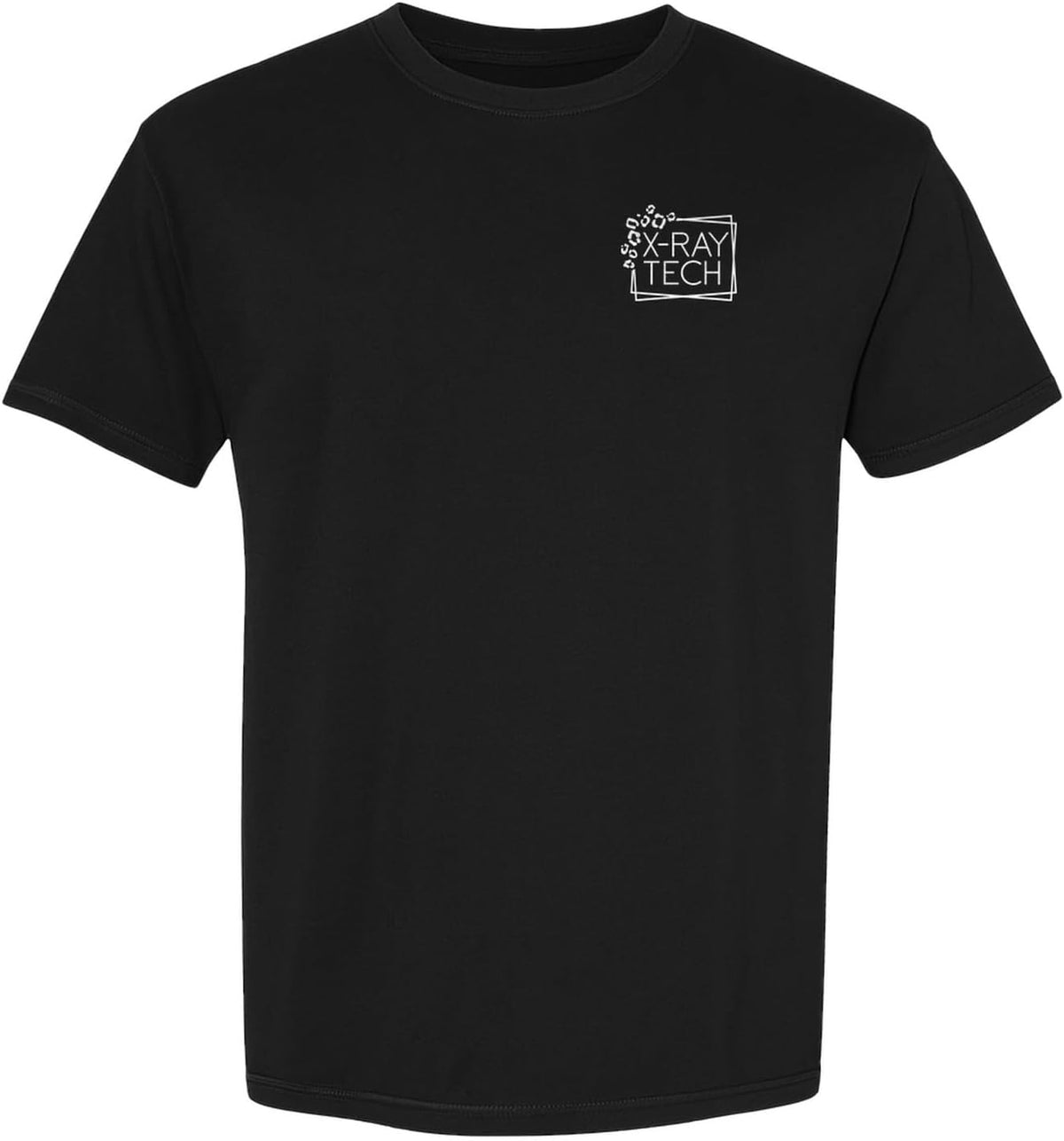 X-Ray Tech T-Shirt, Small Pocket Science Design for Radiology Technicians and Students - Black