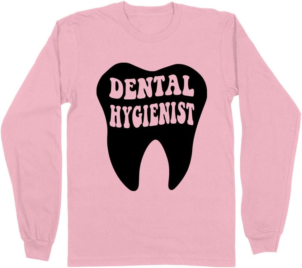 Tooth Dental Hygienist Long Sleeve Shirt Unisex - Pink