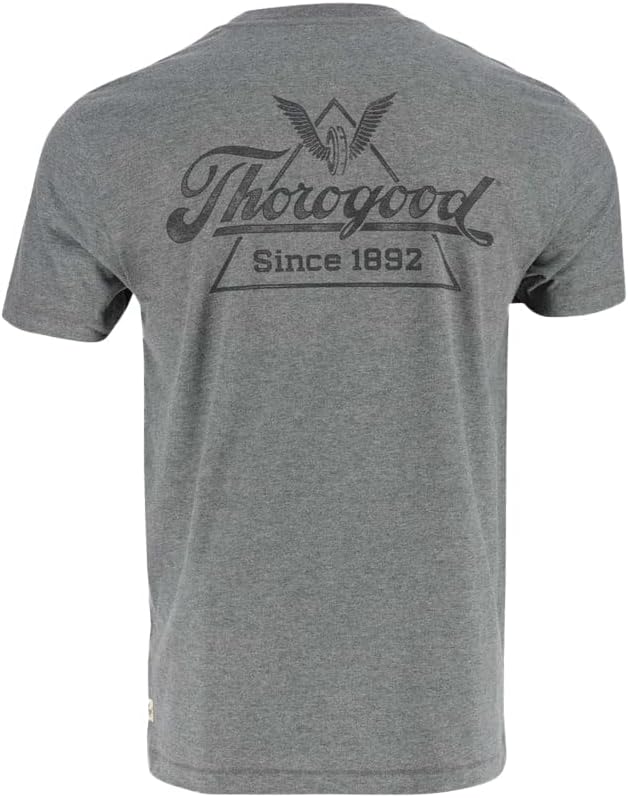 Thorogood Mens Vintage Classic Logo Short Sleeve T-Shirt - Dry Heather Gray