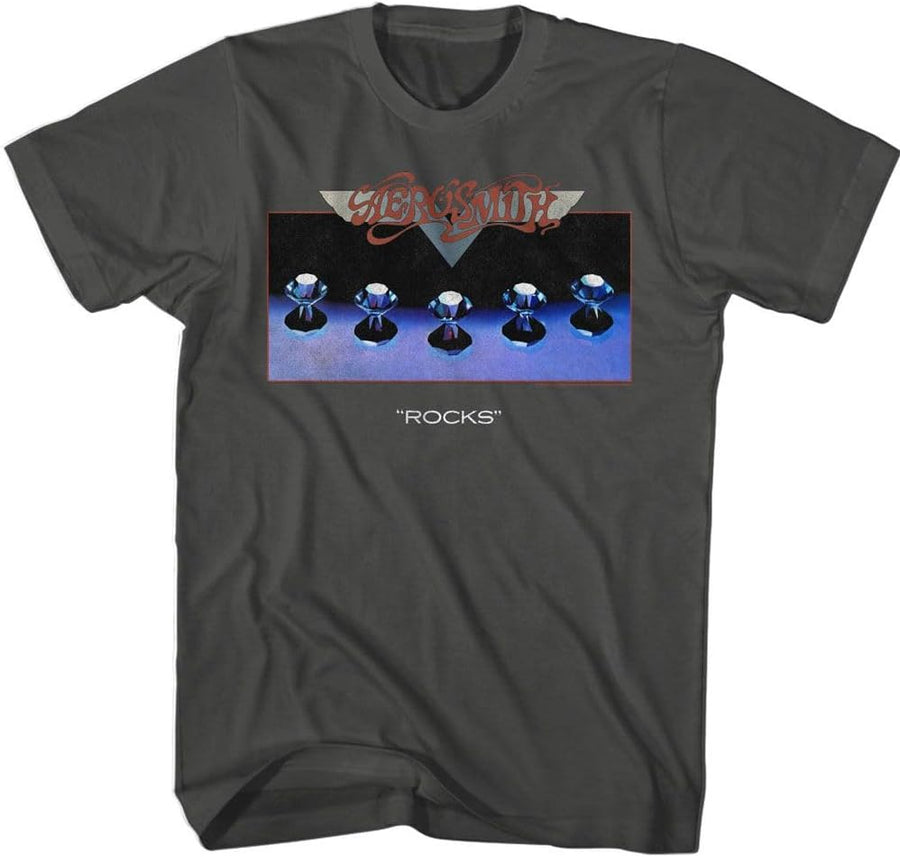 American Classics Unisex Adult Aerosmith Rocks Adult Short Sleeve T-Shirt - Smoke