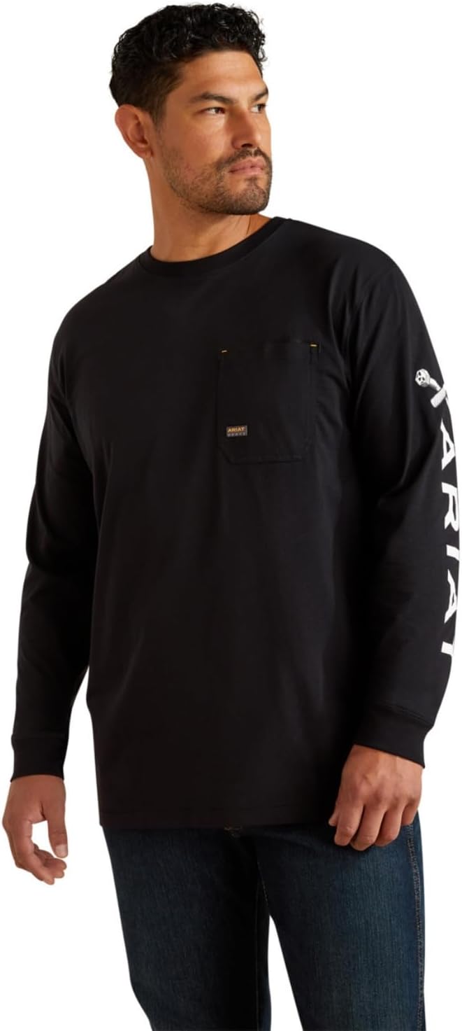 Ariat Men's Rebar Workman Bolt Skull T-Shirt - Black