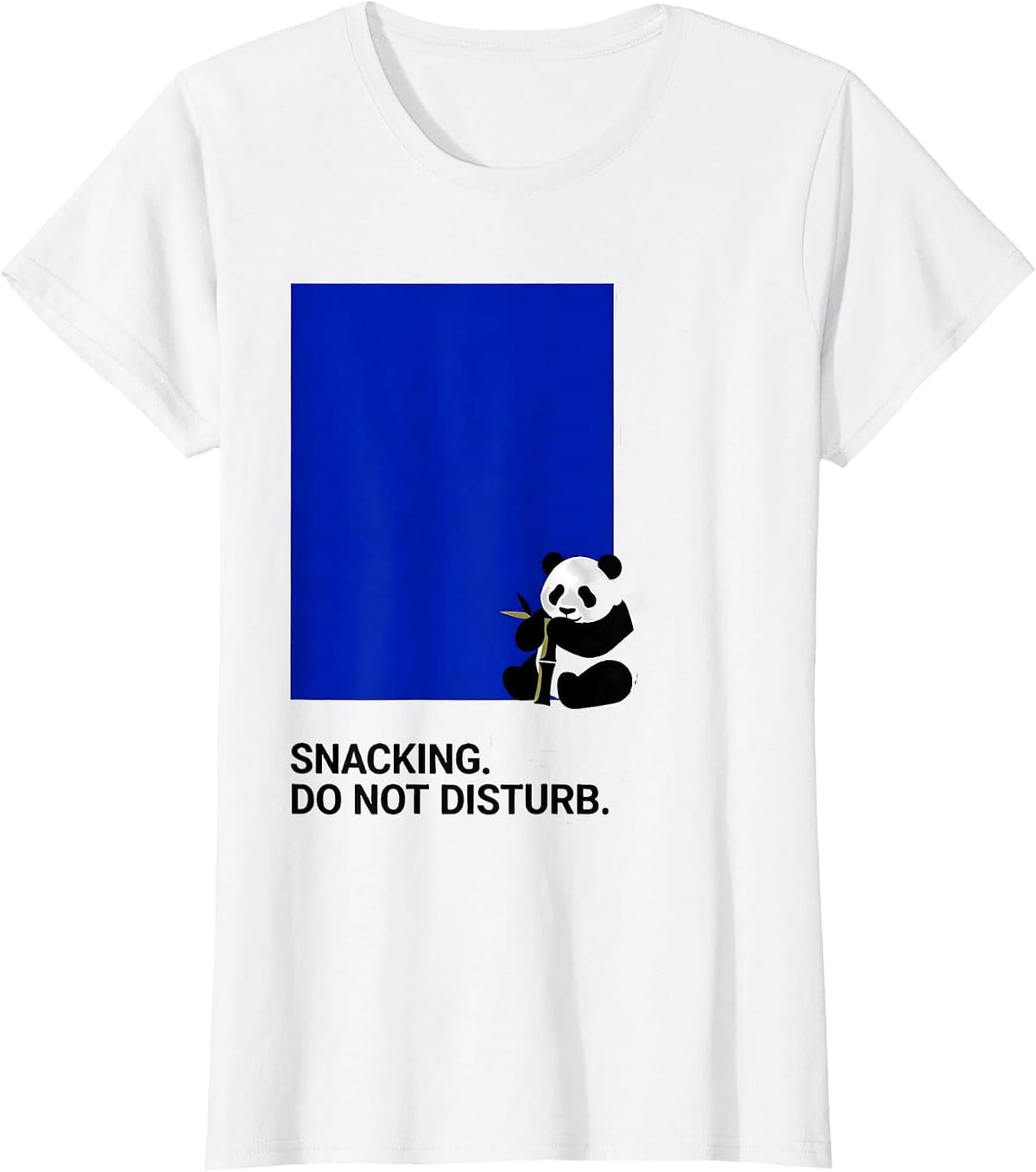 Snacking. Do Not Disturb. Funny Panda Humor Kawaii Cute T-Shirt - White