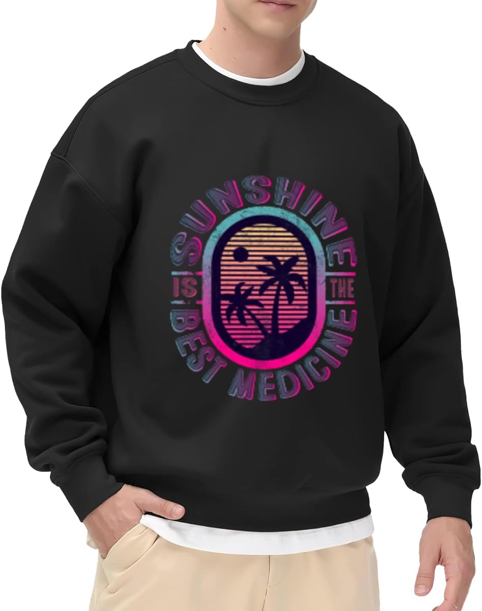 Men's Crewneck Sweatshirt Sundays Are For Baking Baker - Sun is the Best Medicine
