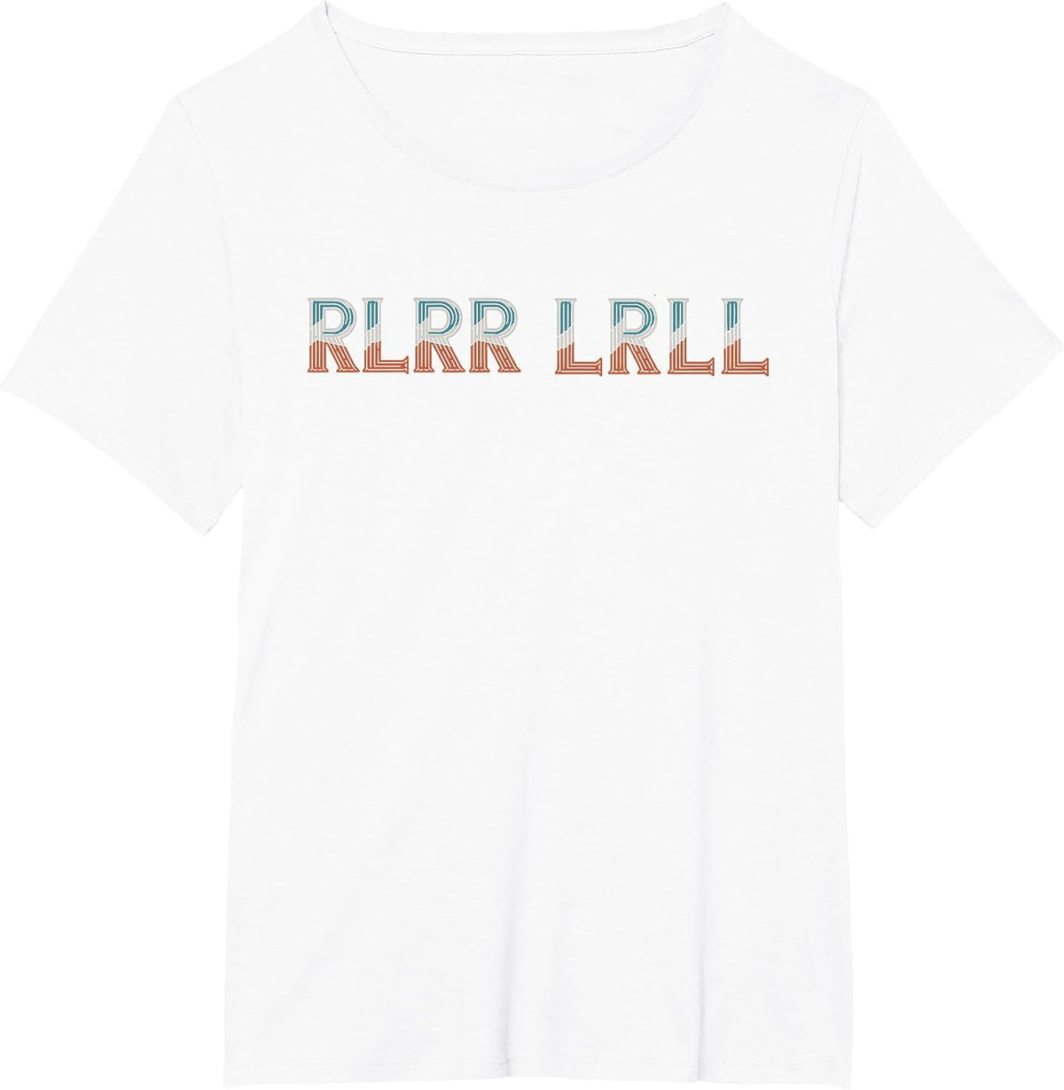 Drum Drumming Music Instrument RLRR LRLL Drummer T-Shirt - White