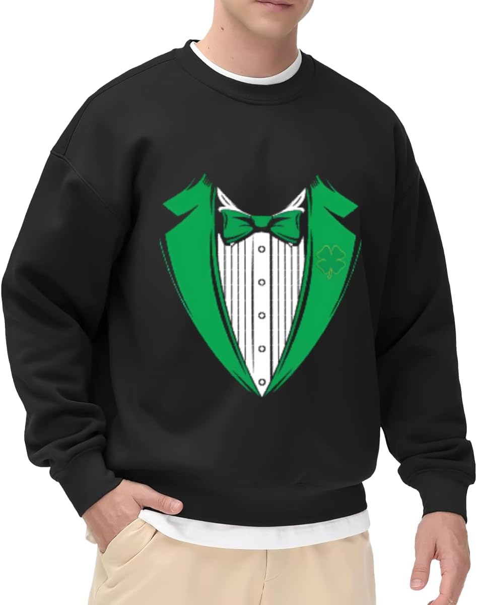 Men's Crewneck Sweatshirt Sundays Are For Baking Baker - St. Patrick's Day Tuxedo