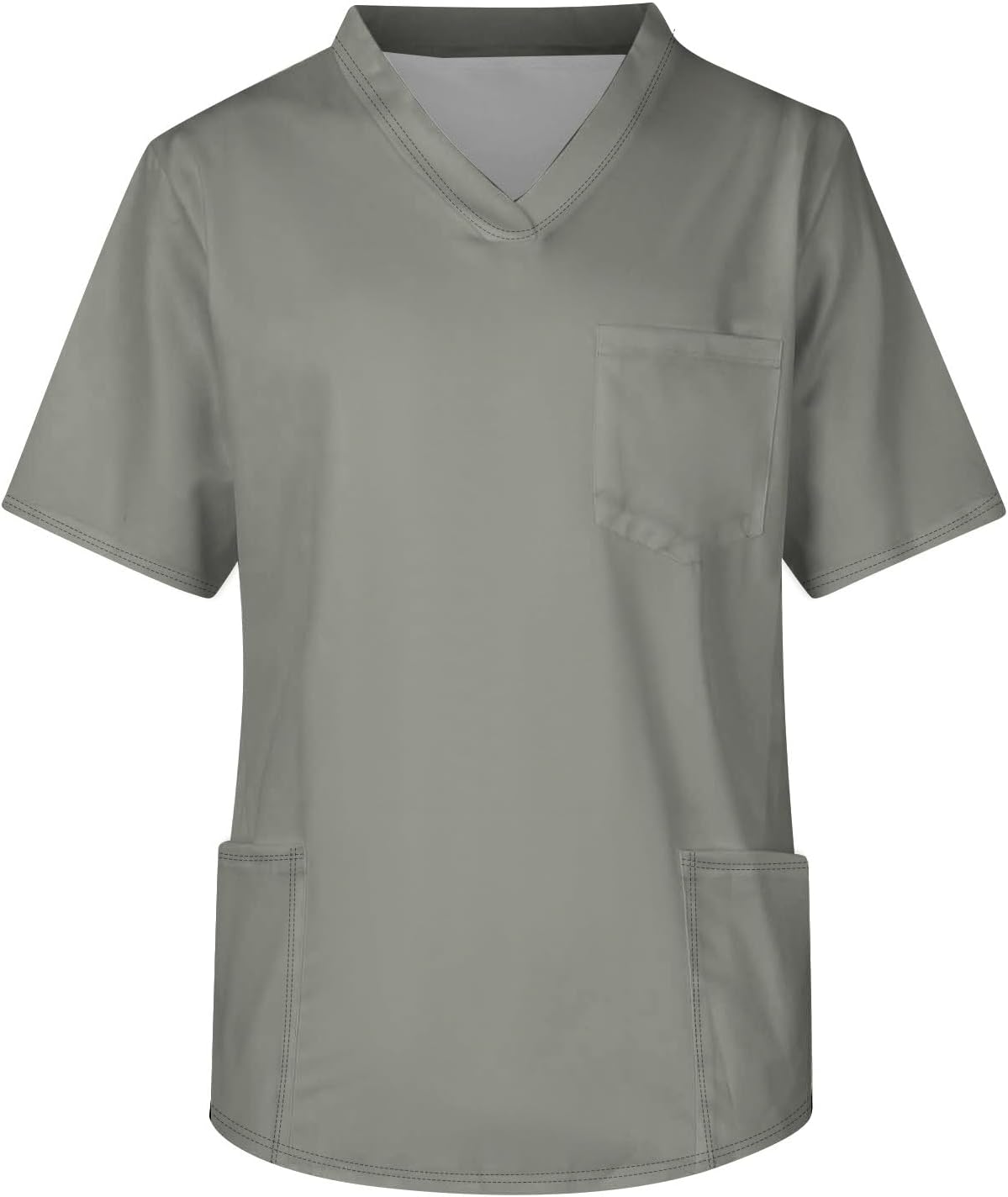 Scrubs for Men Classic Fit Mens Scrubs Top V-Neck Short Sleeve Nursing Uniform Shirt with Pockets Plus Size Scrubs S-5XL -