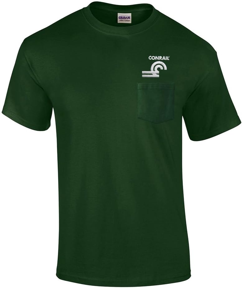 Daylight Sales Conrail Herald Embroidered Pocket Tee [p23] - Forest Green