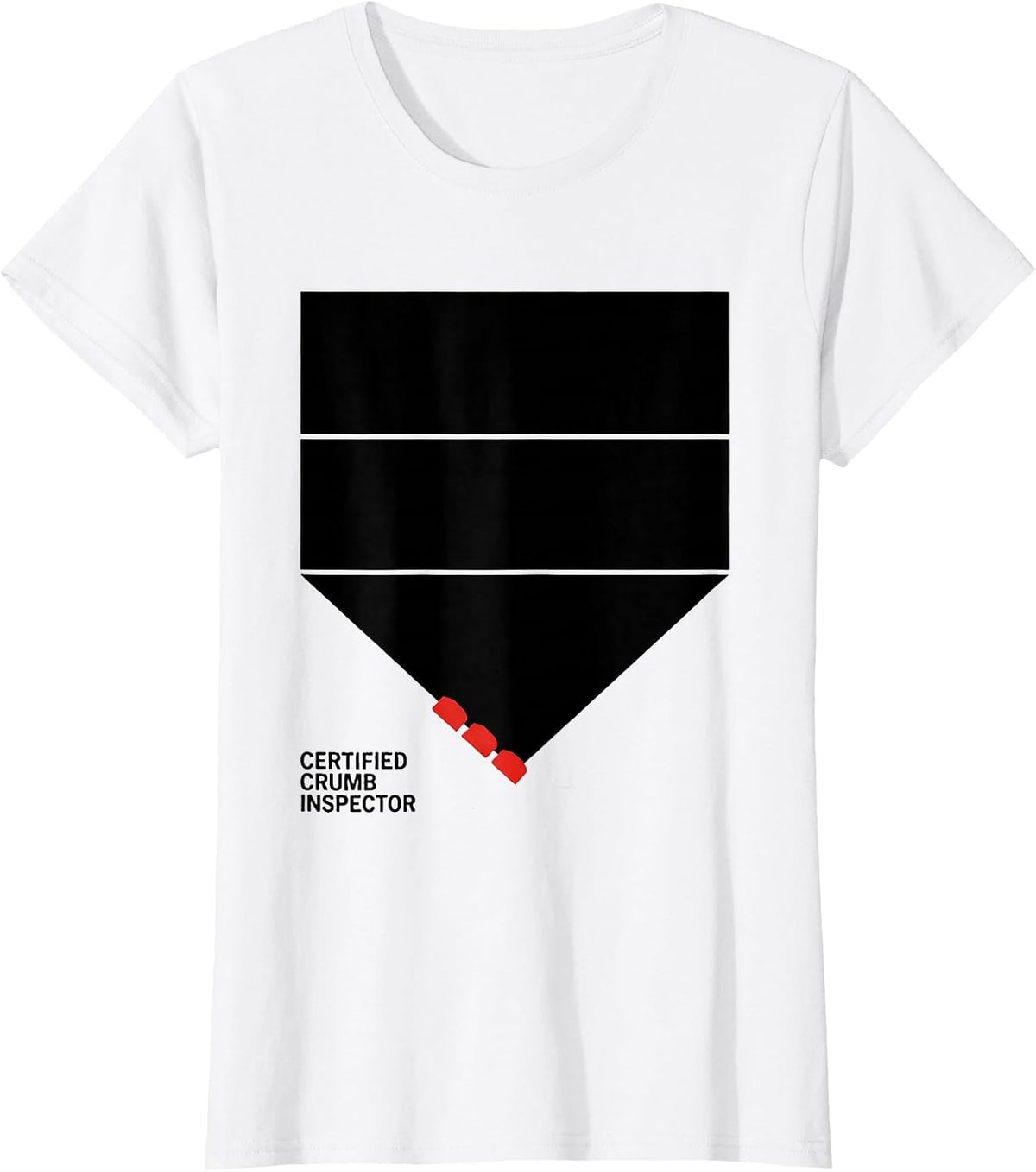 Certified Crumb Inspector Funny Miniature Schnauzer Lover T-Shirt - White