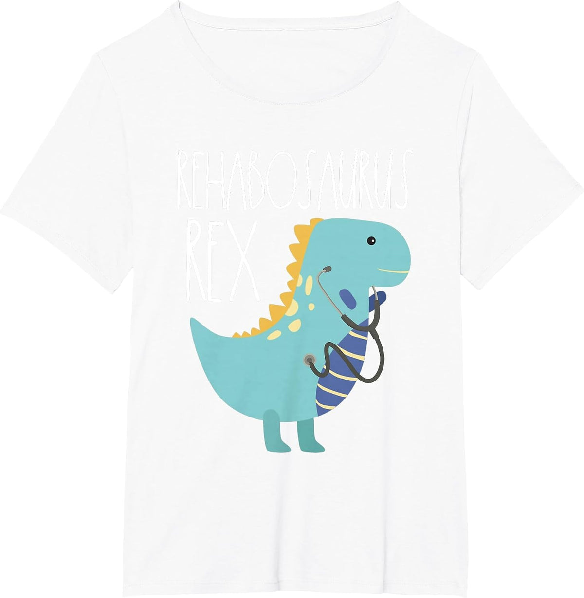 Pediatric Rehab Physical Therapy Month Occupational Dinosaur T-Shirt - White
