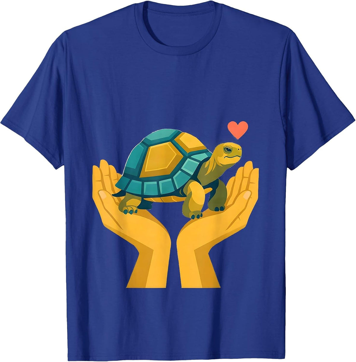 Cupped Tortoise Calm Tortoise Lover Gift T-Shirt - Royal Blue
