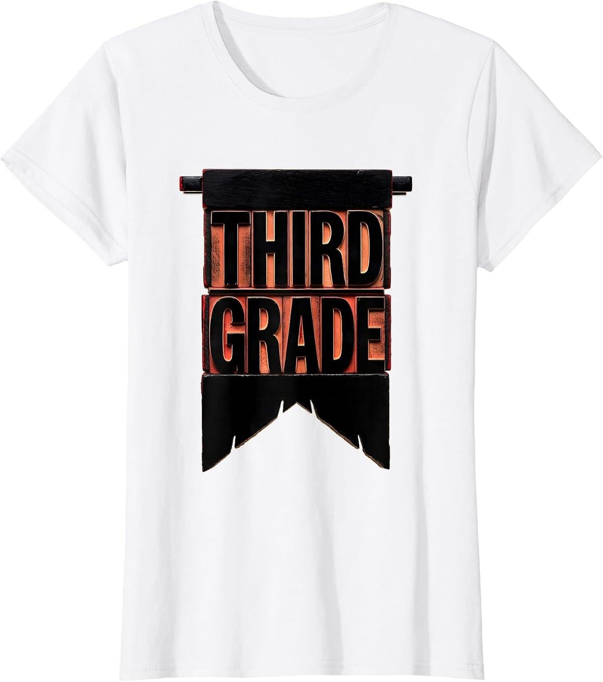 Third Grade Girls Back To School Pennant Flag Third Grade T-Shirt - White