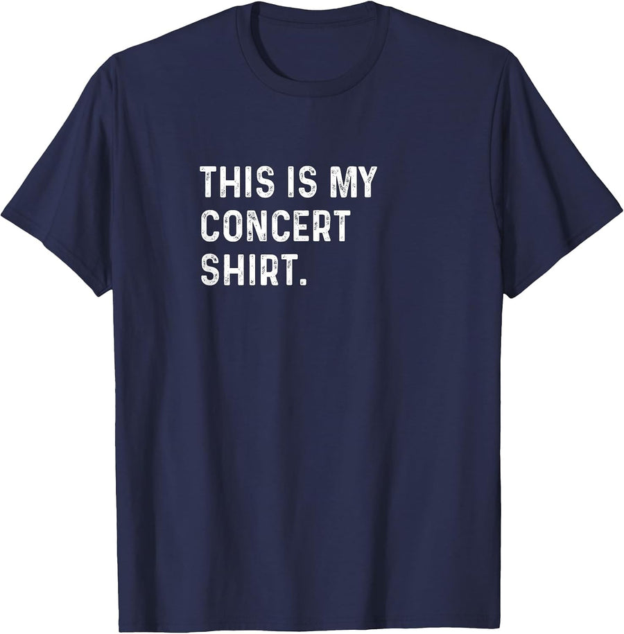 This is My Concert Shirt - Rock Jazz Indie Country Music T-Shirt - Navy Blue