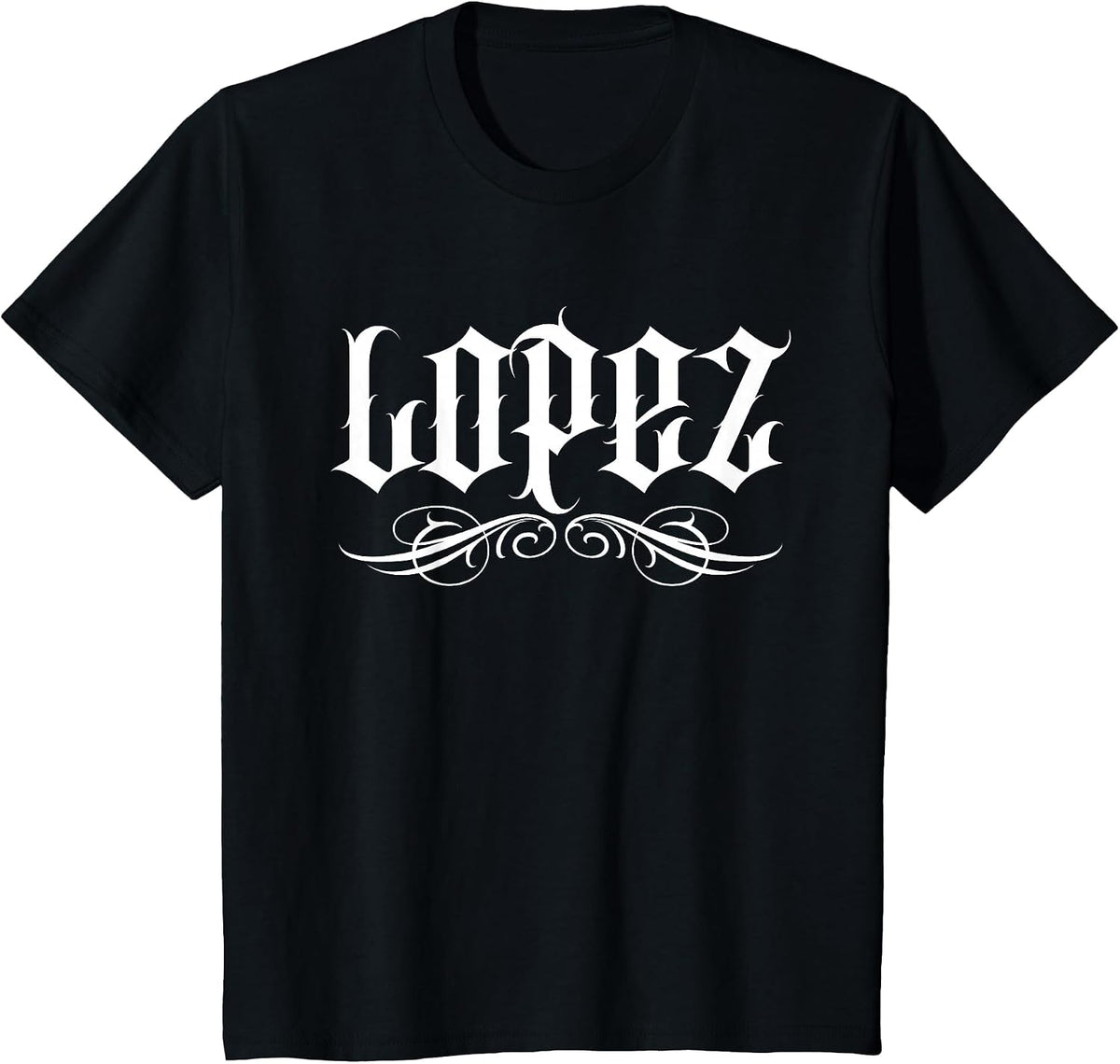 Lopez Mexican Surname Hispanic Spanish Familia Family T-Shirt - Black