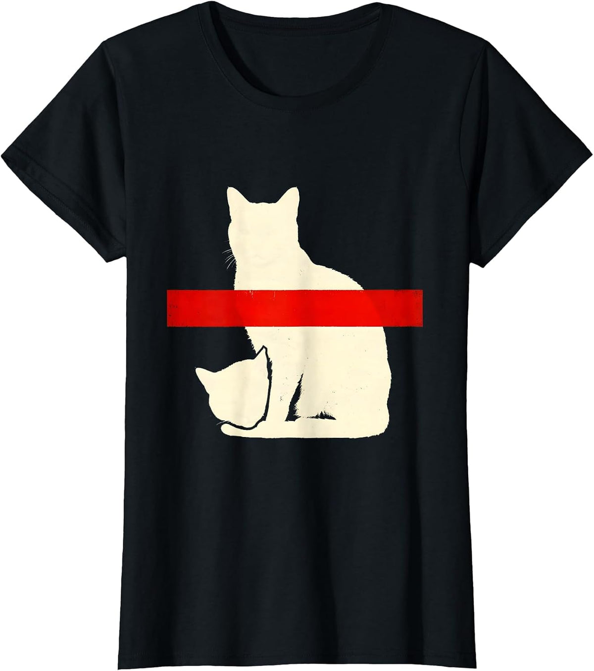 Women's Schrödinger Cat Stencil Quantum Physics Science Geek T-Shirt - Black