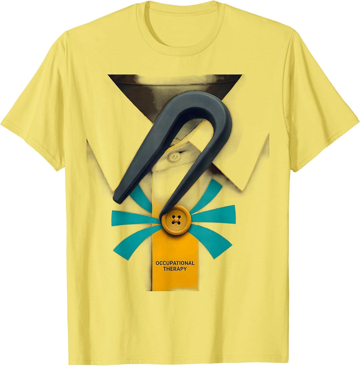 Men's Occupational Therapy Midcentury Modern OT Practitioner Retro T-Shirt - Lemon Yellow