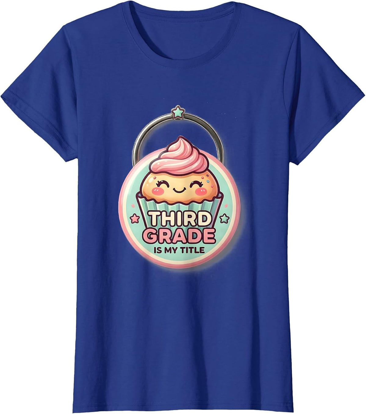 Women's Third Grade Is My Title Cute Kawaii Back To School First Day T-Shirt - Royal Blue