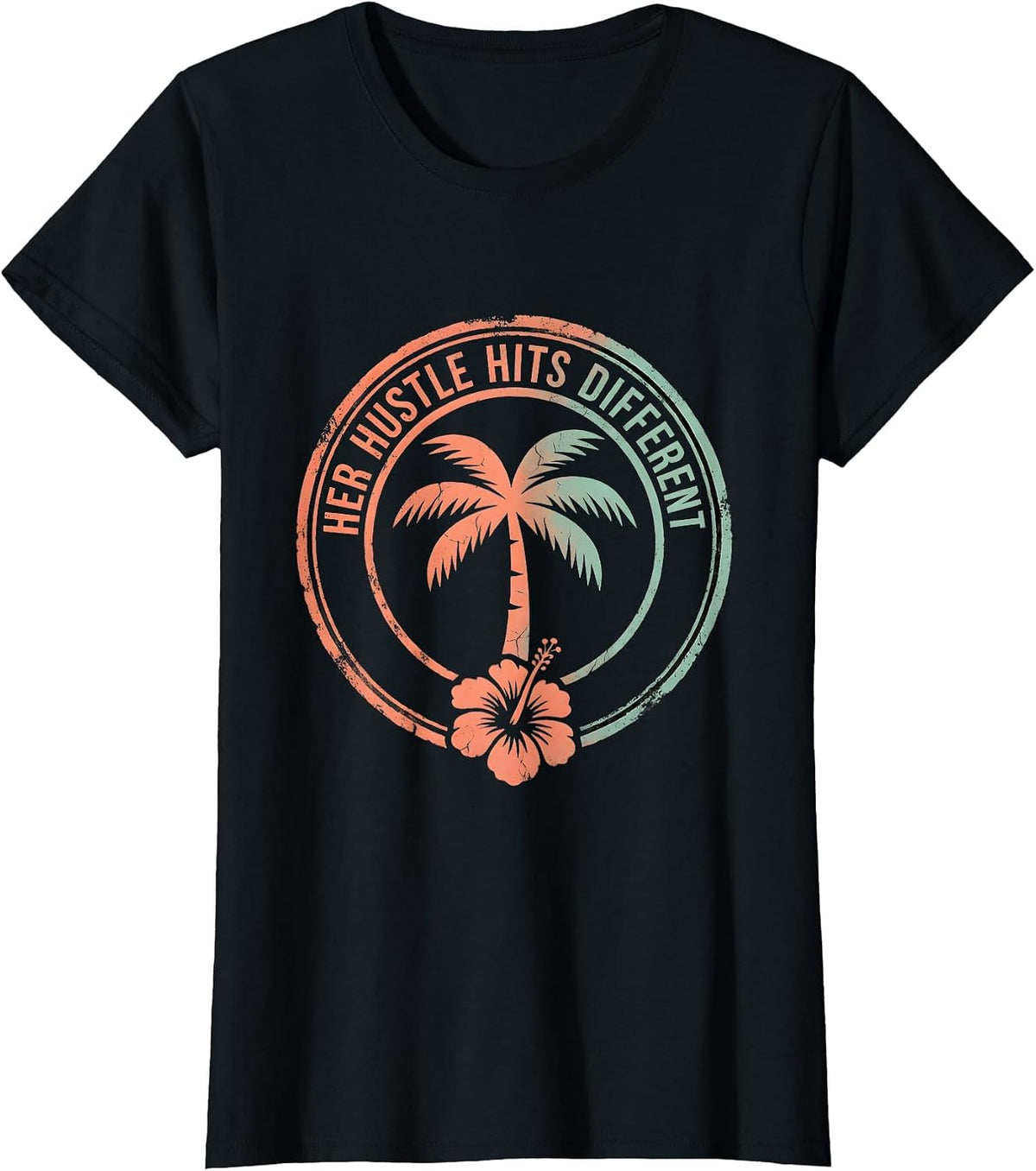 Her Hustle Hits Different Labor Day Design T-Shirt - Black