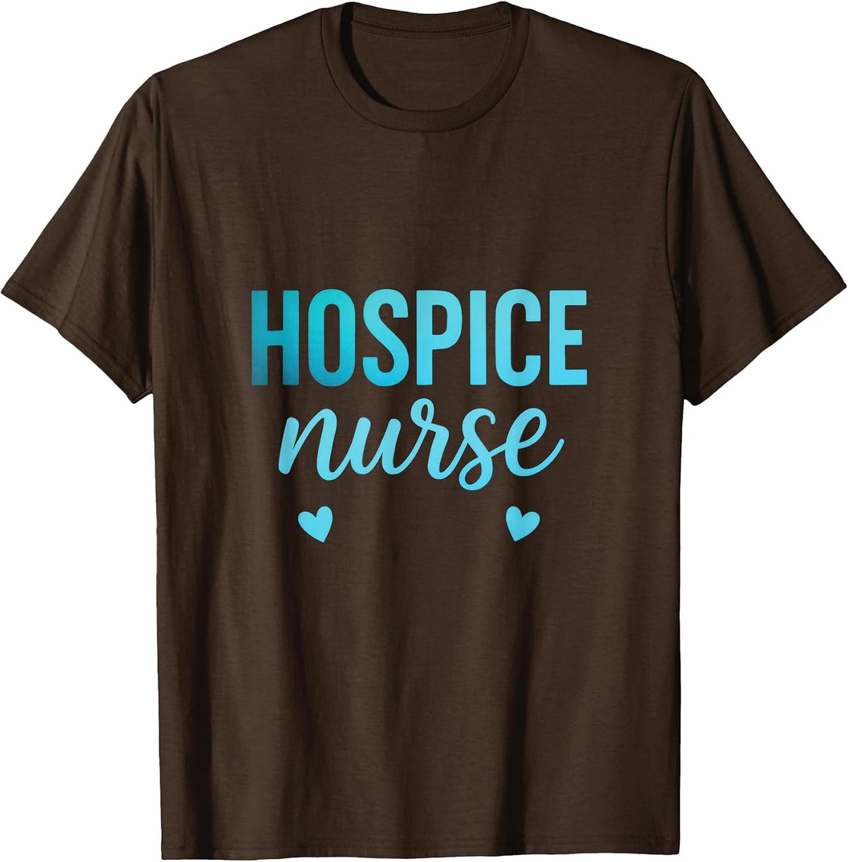 Hospice Nurse - Retro Nursing Hospice Care T-Shirt - Brown