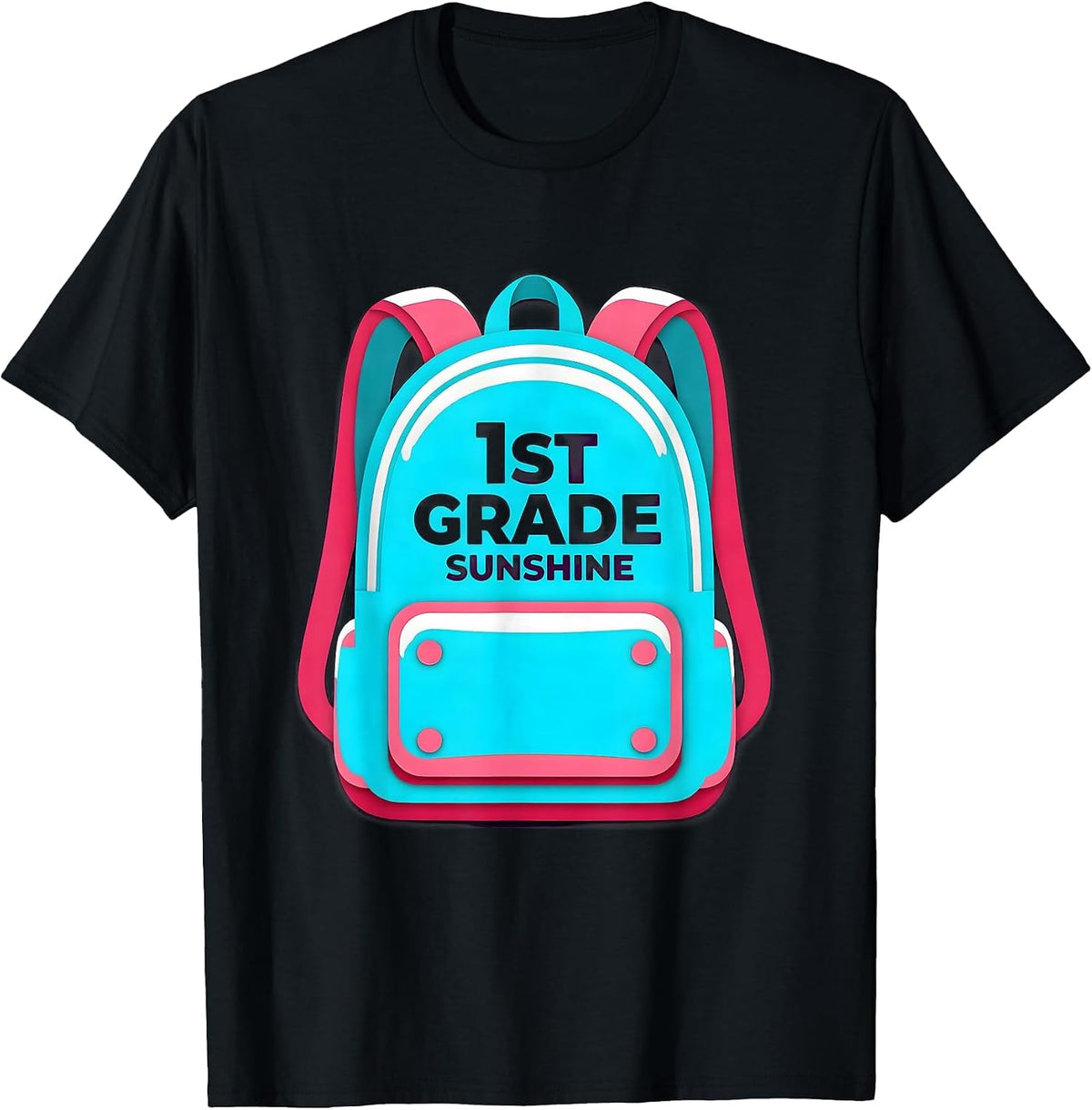 Men's 1st Grade Sunshine Gummy Jelly Pop Back To School Kids First T-Shirt - Black