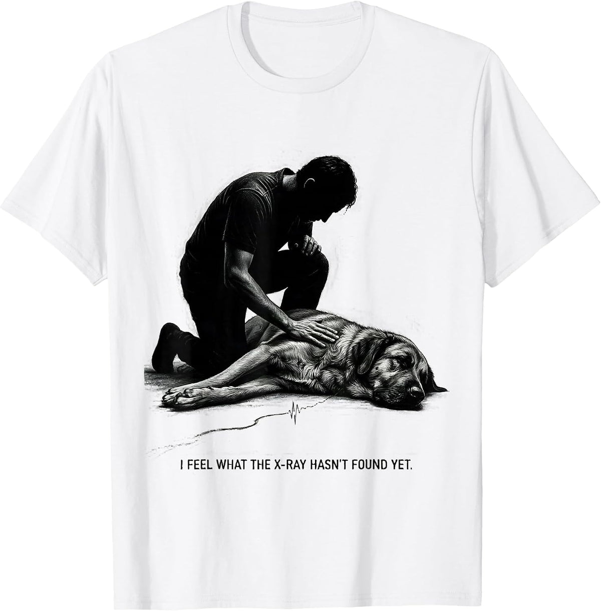 Men's I Feel What The X-Ray Hasn't Found Yet Funny Vet Tech T-Shirt - White