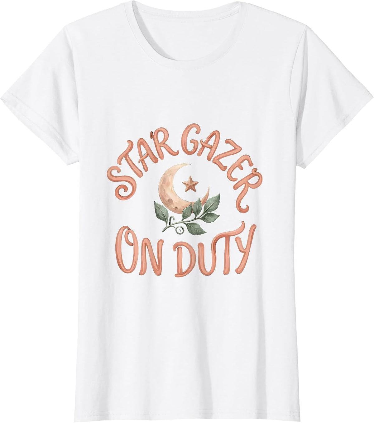 Star Gazer On Duty Astronomy Design T-Shirt - White