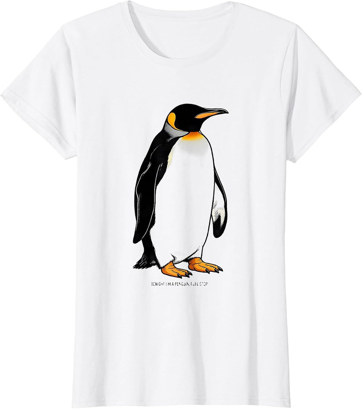 Women's Tonight I'm A Penguin, Full Stop Funny Penguin Lover Costume T-Shirt - White