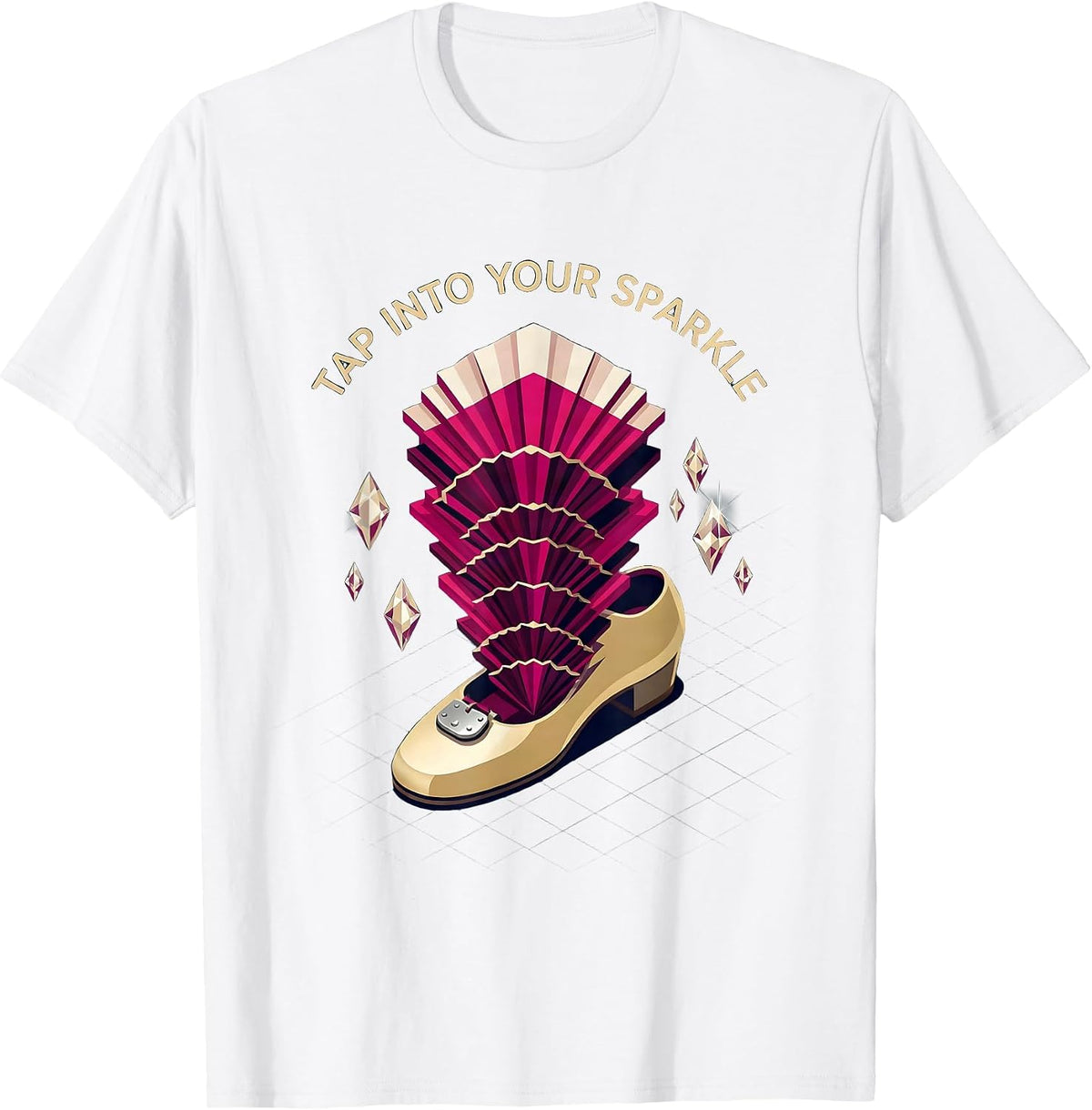 Men's Tap Into Your Sparkle Showgirl Glam Design T-Shirt - White