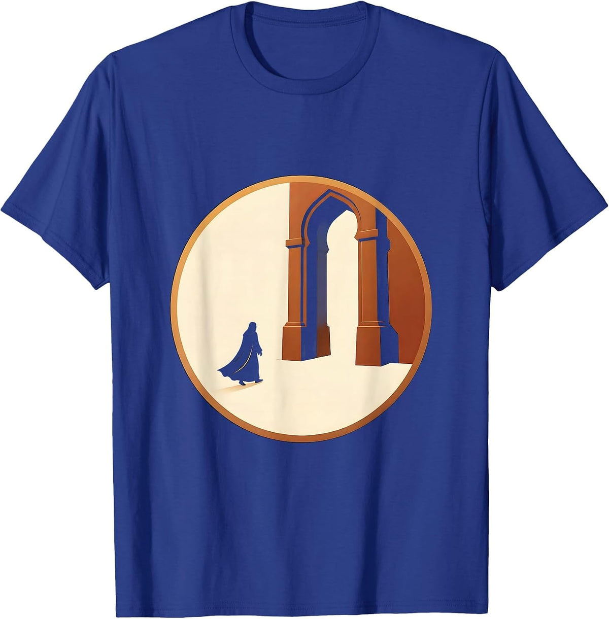 Rumi Celestial Gate Wanderer Spiritual Journey T-Shirt - Royal Blue