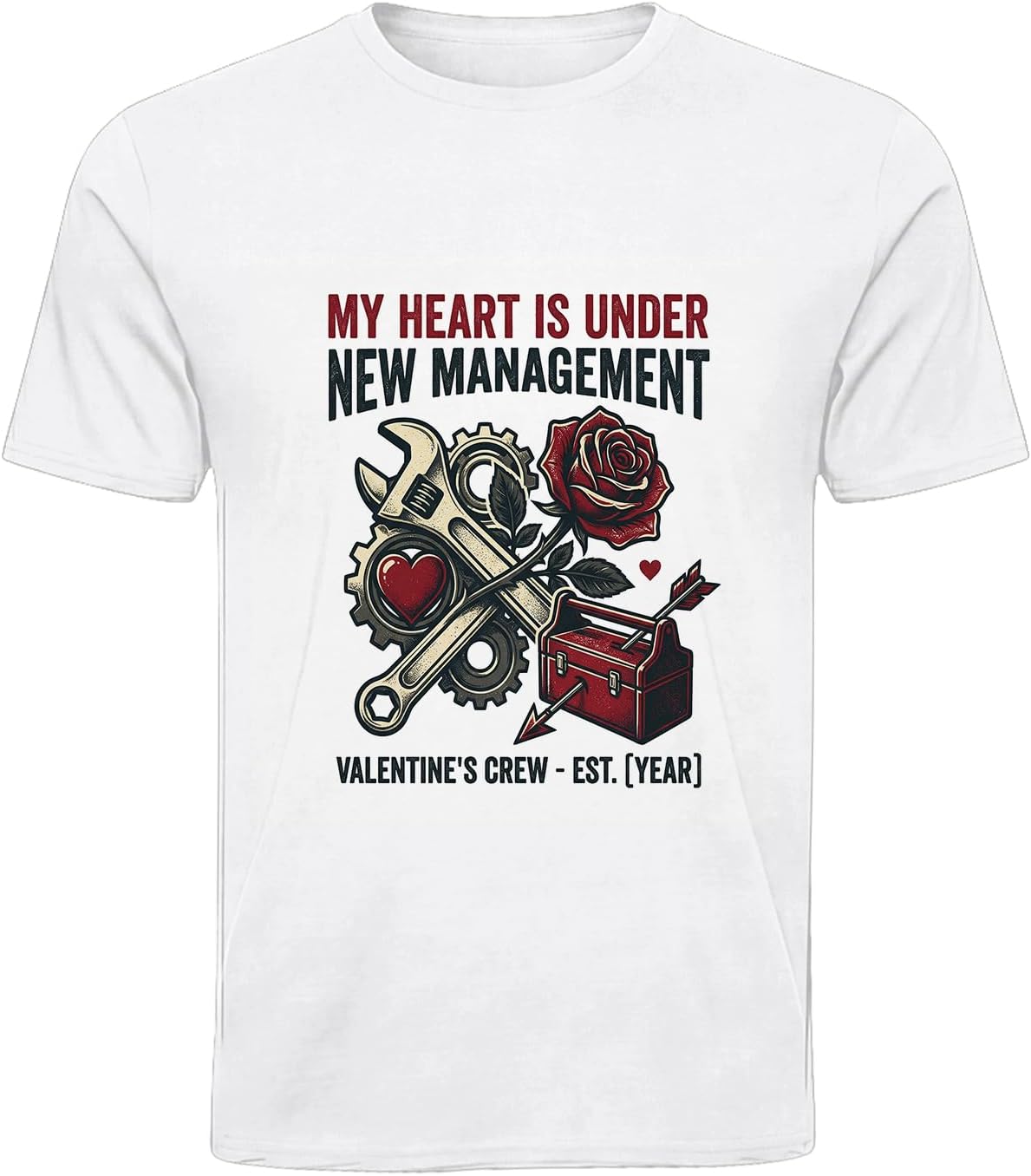 Valentine Shirt Men Classic Unisex T-Shirt - 100% Cotton, Comfortable Fit Valentines Day Gift for Husband Boyfriend, Soft
