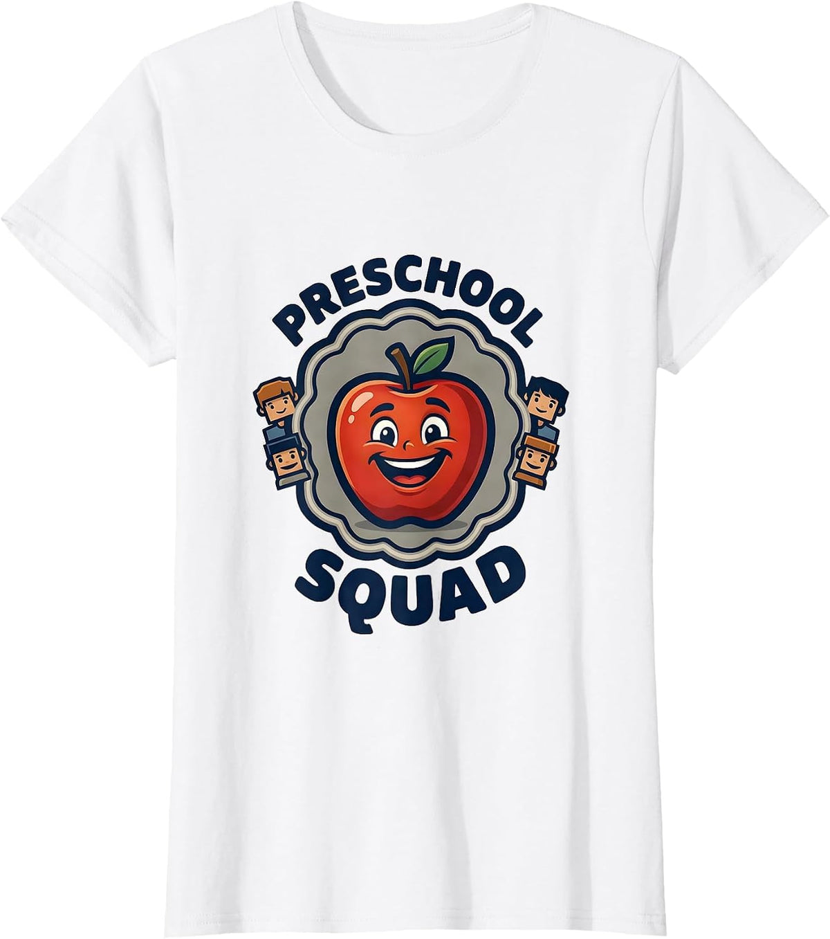 Women's Preschool Squad Head Start Early Childhood Teacher Back To T-Shirt - White