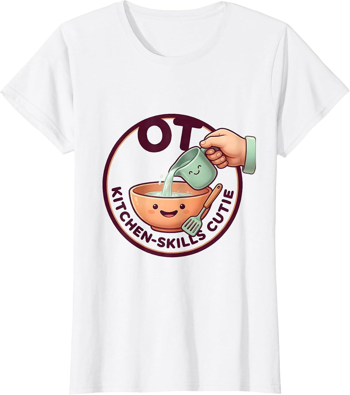 OT Kitchen-Skills Cutie Cute Kawaii Occupational Therapist T-Shirt - White