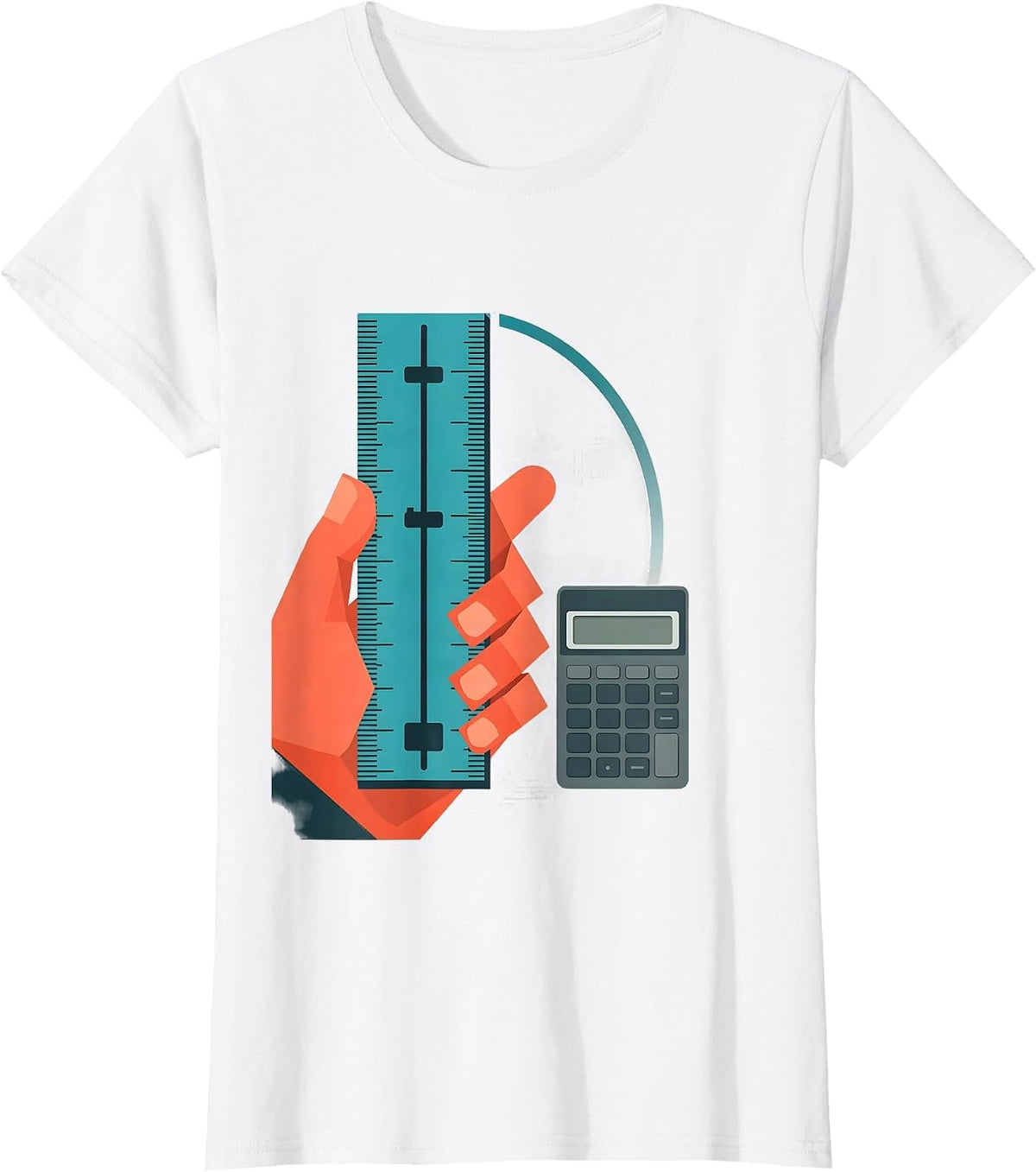 Women's Slide Rule Classically Trained Retro Math Engineer T-Shirt - White