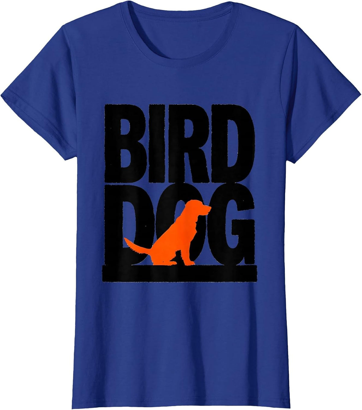 Women's BIRD DOG New Wave Funny Gym Workout Animal Pun Weightlifting T-Shirt - Royal Blue