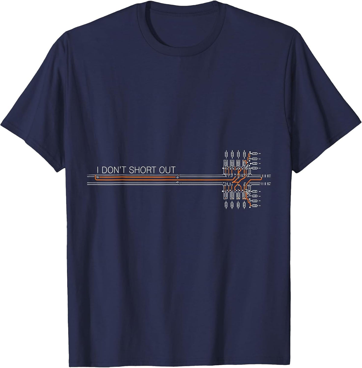 Men's I Don't Short Out Funny Electrician Trade Pride Humor T-Shirt - Navy Blue
