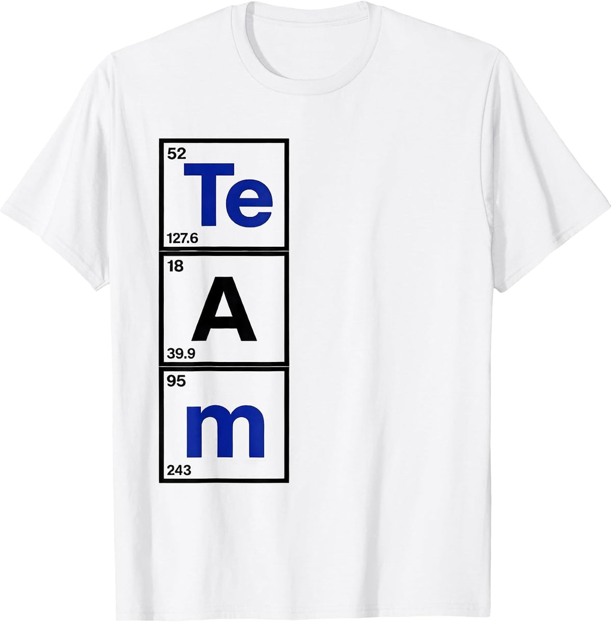 Men's TeAm Swiss International Periodic Table Chemistry Science T-Shirt - White