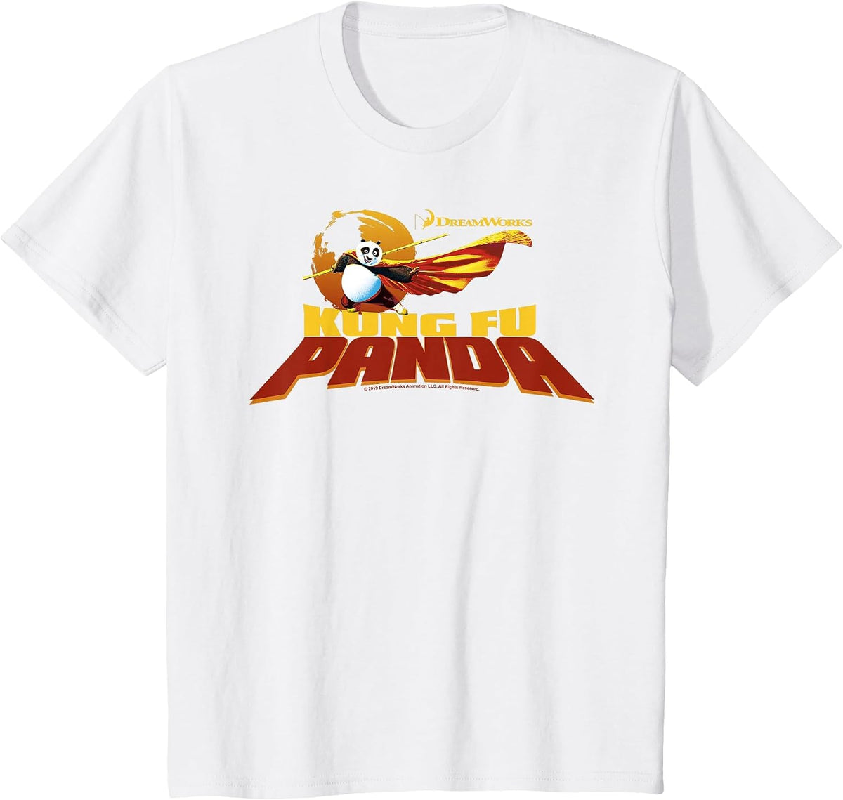 Kung Fu Panda Po Action Pose Movie Logo T-Shirt - White