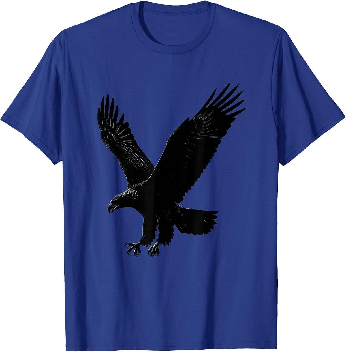 Eagle Diving Talons Extended Raptor Strike Art T-Shirt - Royal Blue