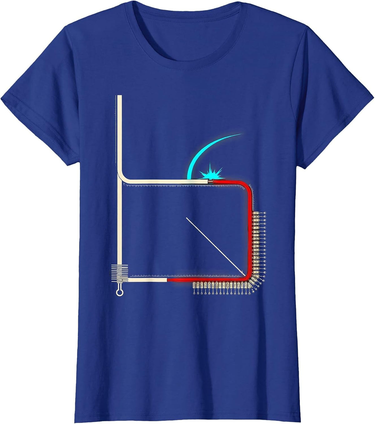 Women's Electrician Trade Pride Humor Lineman Gift T-Shirt - Royal Blue