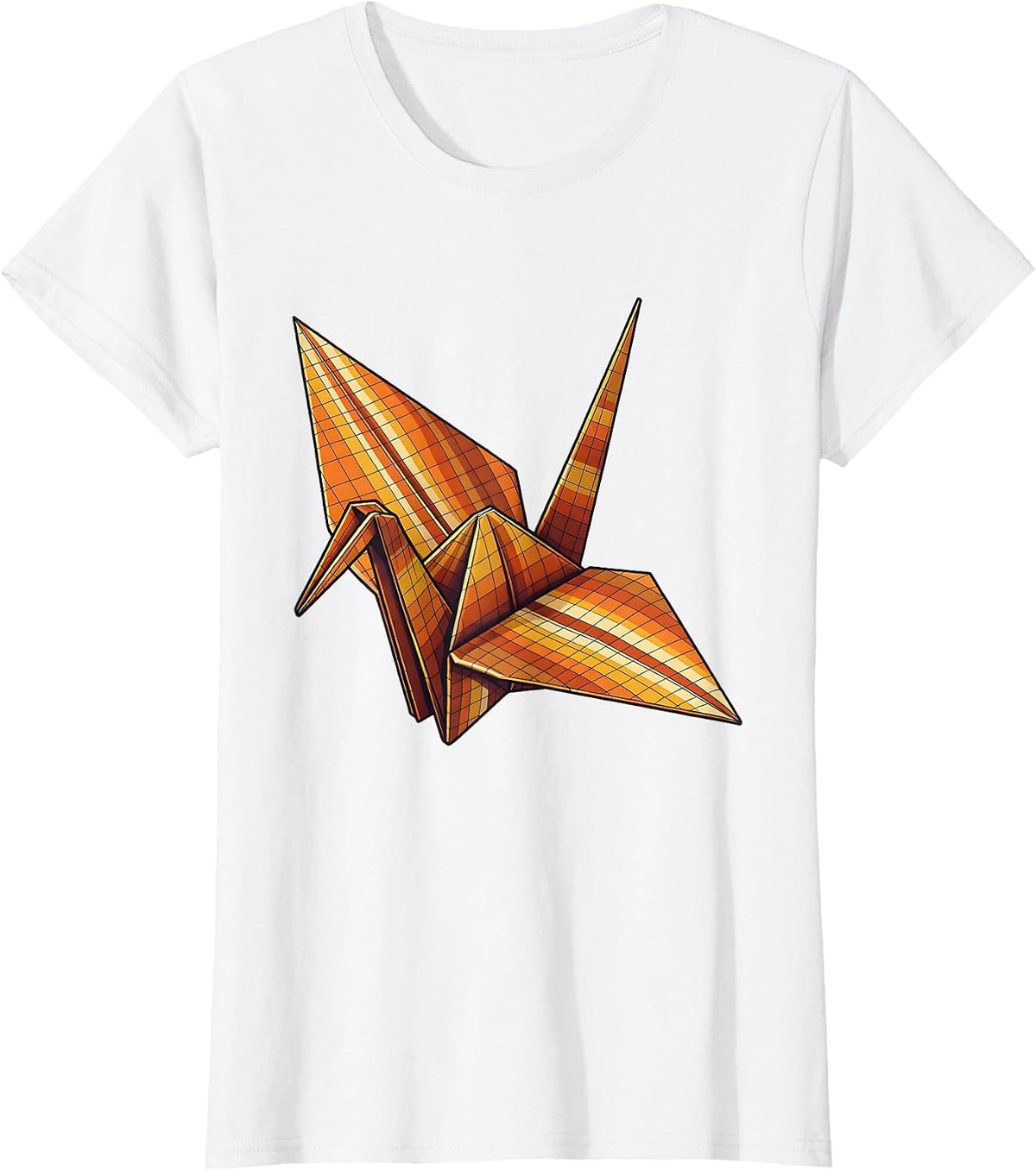 Origami Crane Graph Paper Math Teacher Design T-Shirt - White